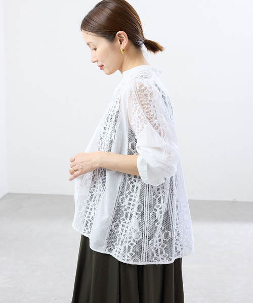IENA（イエナ）の「《手洗い可》ENレースパッチワークブラウス（シャツ/ブラウス・レディース・ブラック/ホワイト・FREE）」の14枚目の写真