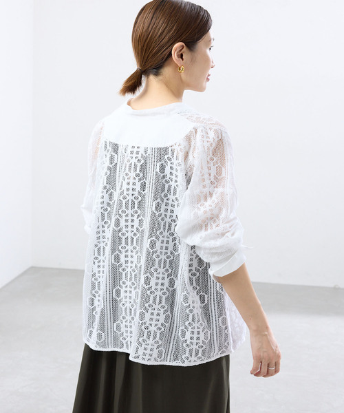 IENA（イエナ）の「《手洗い可》ENレースパッチワークブラウス（シャツ/ブラウス・レディース・ブラック/ホワイト・FREE）」の15枚目の写真