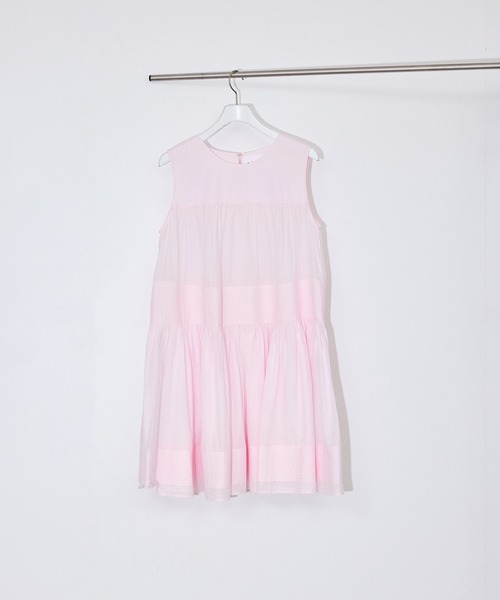 ADAM ET ROPE'(アダムエロペ)の「【AAYUSHI for ADAM ET ROPE'】別注Cotton voile tunic(チュニック・レディース・ブルー/ブラック/ピンク・FREE)」の3枚目の写真