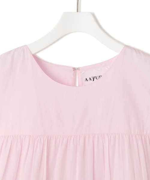 ADAM ET ROPE'(アダムエロペ)の「【AAYUSHI for ADAM ET ROPE'】別注Cotton voile tunic(チュニック・レディース・ブルー/ブラック/ピンク・FREE)」の7枚目の写真