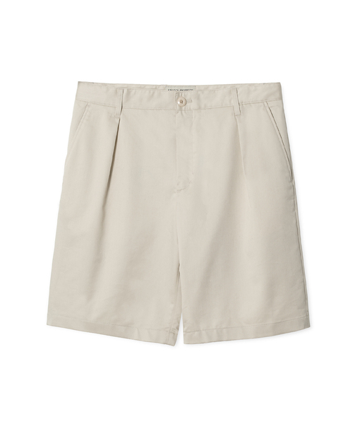 EDINBURGH CLUB(エディンバラクラブ)の「INVERTED TUCK SHORTS (LIGHT BEIGE)(その他パンツ・メンズ・ライトベージュ・SMALL/MEDIUM/LARGE/X-LARGE)」の1枚目の写真