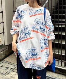 SOUNDSGOOOOD | 【SOUNDS GOOOD】モンスター総柄ワッフルプリントロンTEE(Tシャツ/カットソー)