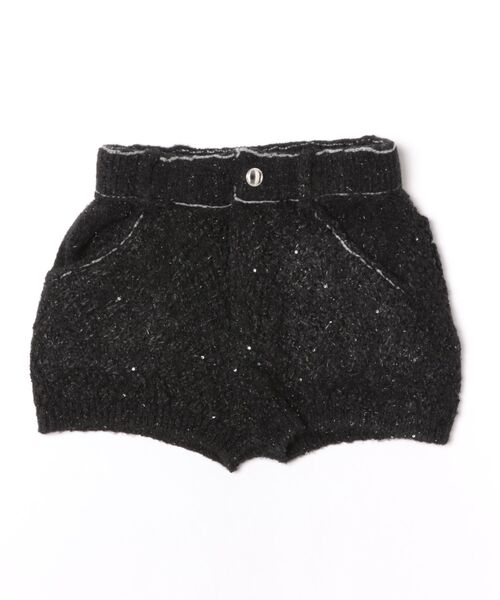 B.I.D.(ビーアイディー)の「【PAMEO POSE】配色ニットショートパンツ(その他パンツ・レディース・ブラック/ブルー/ホワイト・FREE)」の1枚目の写真