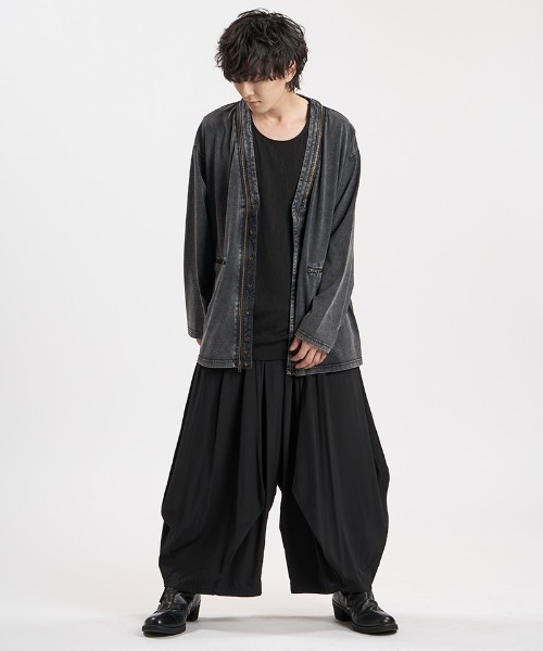 NO ID.(ノーアイディ)の「mcg3864-Edge line-C-D カーディガン(459006-542T)(カーディガン/ボレロ・メンズ・ホワイト/グレー/ブラック・ONE SIZE)」の17枚目の写真