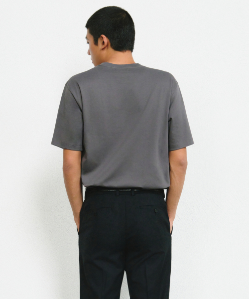 MUSINSA STANDARD（ムシンサスタンダード）の「[プラス] 記者 コットン レギュラークルーネックTシャツ [グレー]（Tシャツ/カットソー・メンズ・その他・SMALL/MEDIUM/LARGE/X-LARGE/2XL/3XL）」の3枚目の写真