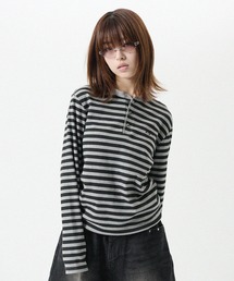 MSG（エムエスジー）の「ワンポイントヘンリーネックリブカットソー 長袖（Tシャツ/カットソー）」