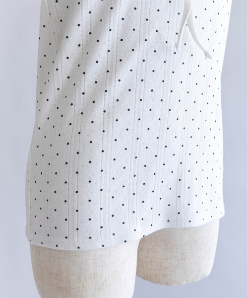 EN NEUME（エンノイム）の「Powder Dot Halter Cami（Tシャツ/カットソー・レディース・ネイビー/イエロー/ブルー/オフホワイト・FREE）」の11枚目の写真