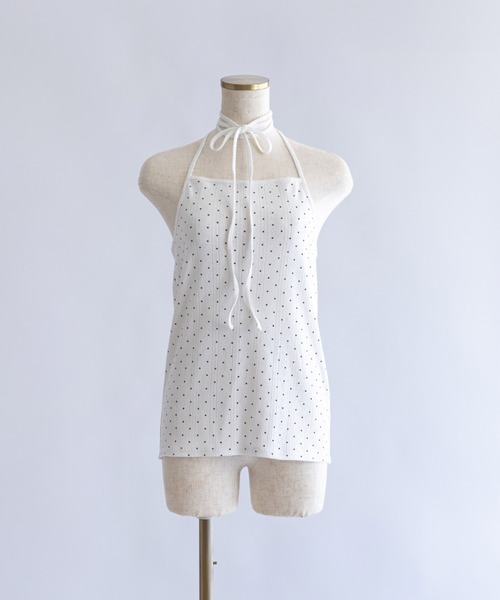 EN NEUME（エンノイム）の「Powder Dot Halter Cami（Tシャツ/カットソー・レディース・ネイビー/イエロー/ブルー/オフホワイト・FREE）」の15枚目の写真