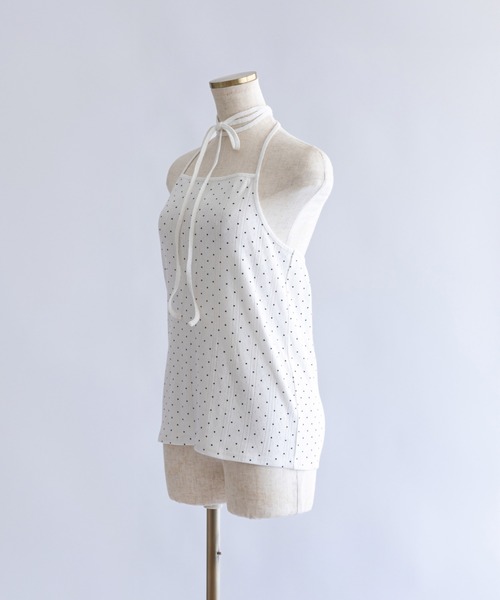 EN NEUME（エンノイム）の「Powder Dot Halter Cami（Tシャツ/カットソー・レディース・ネイビー/イエロー/ブルー/オフホワイト・FREE）」の16枚目の写真