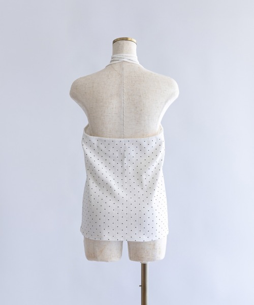 EN NEUME（エンノイム）の「Powder Dot Halter Cami（Tシャツ/カットソー・レディース・ネイビー/イエロー/ブルー/オフホワイト・FREE）」の6枚目の写真
