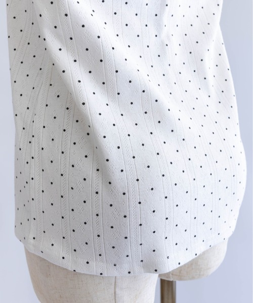 EN NEUME（エンノイム）の「Powder Dot Halter Cami（Tシャツ/カットソー・レディース・ネイビー/イエロー/ブルー/オフホワイト・FREE）」の14枚目の写真