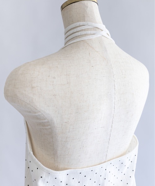 EN NEUME（エンノイム）の「Powder Dot Halter Cami（Tシャツ/カットソー・レディース・ネイビー/イエロー/ブルー/オフホワイト・FREE）」の13枚目の写真