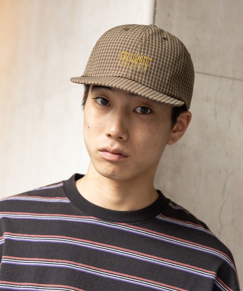 niko and...(ニコアンド)の「カラー刺繍チェックCAP(キャップ・メンズ・ネイビー/グレー/ブラウン・FREE)」の1枚目の写真