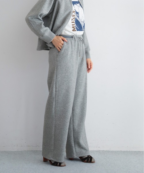 NOMBRE IMPAIR(ノンブルアンペール)の「ダブルフェイスカット リブボーダーパンツ(その他パンツ・レディース・グレー/チャコールグレー・FREE)」の10枚目の写真