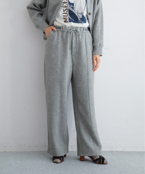 NOMBRE IMPAIR(ノンブルアンペール)の「ダブルフェイスカット リブボーダーパンツ(その他パンツ・レディース・グレー/チャコールグレー・FREE)」の11枚目の写真