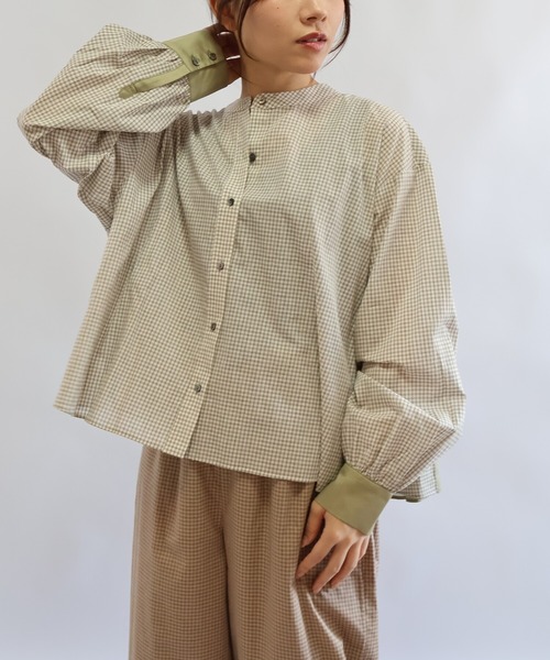 etre relie（エトレリー）の「シアーミニチェックブラウス（シャツ/ブラウス・レディース・ブラック系その他/ホワイト系その他・MEDIUM）」の20枚目の写真