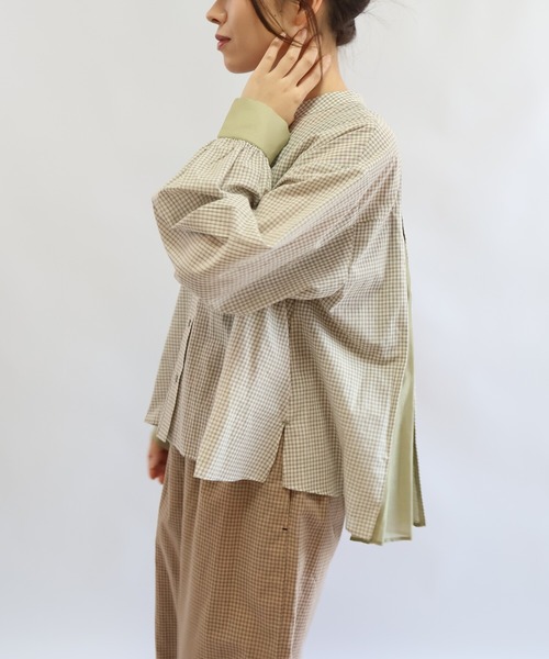 etre relie（エトレリー）の「シアーミニチェックブラウス（シャツ/ブラウス・レディース・ブラック系その他/ホワイト系その他・MEDIUM）」の22枚目の写真