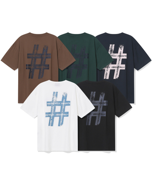 BEENTRILL(ビントリル)の「ヴィンテージハッシュタグオーバーサイズ半袖Tシャツ(ダークグリーン)(Tシャツ/カットソー・レディース・その他・SMALL/MEDIUM/LARGE)」の4枚目の写真