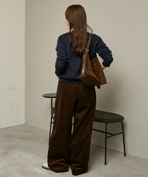 PUBLUX(パブリュクス)の「PUBLUX/パブリュクス コーデュロイ カーブ イージーパンツ 限定展開(その他パンツ・レディース・ブラック/ブラウン/オリーブ・MEDIUM/SMALL)」の20枚目の写真