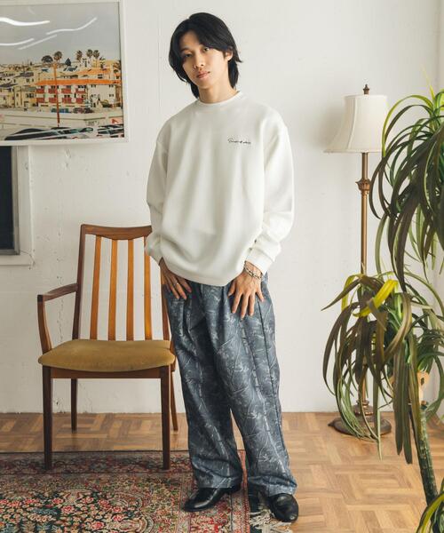 SENSE OF PLACE by URBAN RESEARCH（センスオブプレイスバイアーバンリサーチ）の「『イージーケア/吸水速乾』シシュウダンボールポンチロングスリーブTシャツ（Tシャツ/カットソー・メンズ・ブラック/ホワイト/ダークブラウン/ブルー系その他/ライトベージュ・LARGE/MEDIUM）」の12枚目の写真