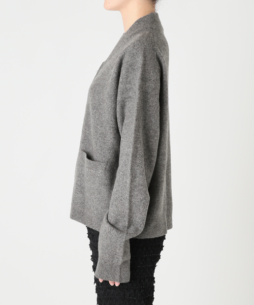 CITYSHOP（シティーショップ）の「ZIP UP KNIT BLOUSON：カーディガン（ニット/セーター・レディース・ベージュ/チャコールグレー/ピンク・FREE）」の8枚目の写真
