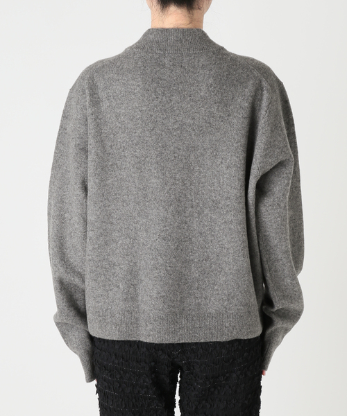CITYSHOP（シティーショップ）の「ZIP UP KNIT BLOUSON：カーディガン（ニット/セーター・レディース・ベージュ/チャコールグレー/ピンク・FREE）」の9枚目の写真
