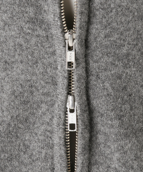 CITYSHOP（シティーショップ）の「ZIP UP KNIT BLOUSON：カーディガン（ニット/セーター・レディース・ベージュ/チャコールグレー/ピンク・FREE）」の13枚目の写真