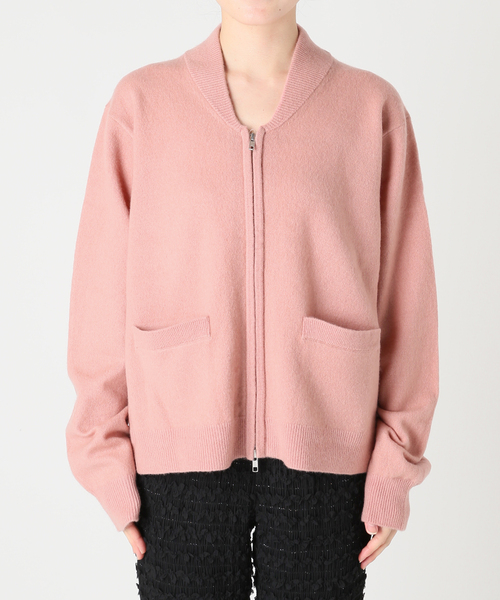 CITYSHOP（シティーショップ）の「ZIP UP KNIT BLOUSON：カーディガン（ニット/セーター・レディース・ベージュ/チャコールグレー/ピンク・FREE）」の17枚目の写真