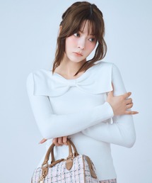 フロントリボンセーラーニット