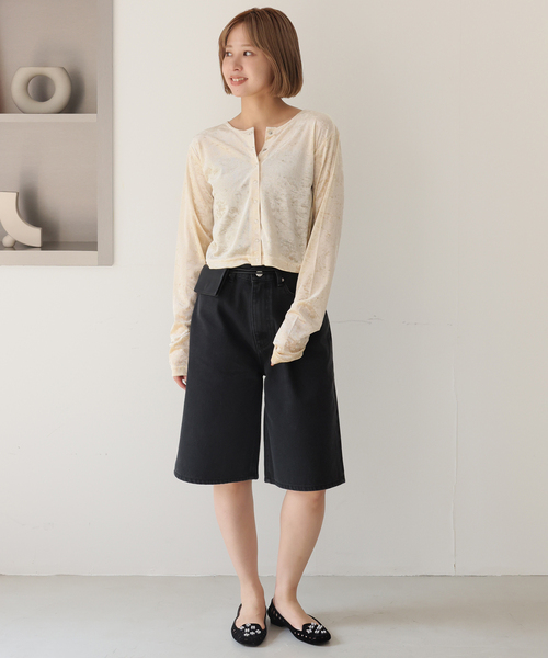 SLOBE IENA(スローブイエナ)の「ハーフデニム(その他パンツ・レディース・ブラック/ブルー・36/38)」の3枚目の写真