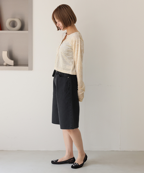 SLOBE IENA(スローブイエナ)の「ハーフデニム(その他パンツ・レディース・ブラック/ブルー・36/38)」の4枚目の写真