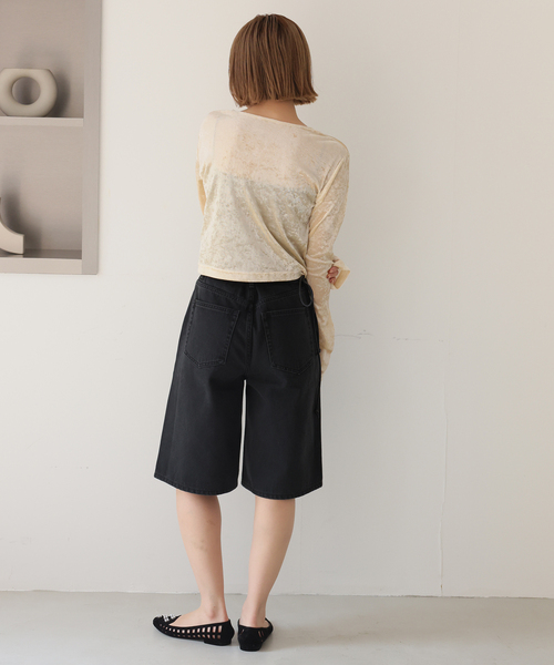 SLOBE IENA(スローブイエナ)の「ハーフデニム(その他パンツ・レディース・ブラック/ブルー・36/38)」の5枚目の写真