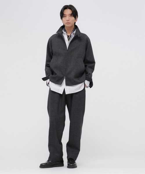 MARGARET HOWELL(マーガレットハウエル)の「WOOL PRINCE OF WALES(ブルゾン・メンズ・チャコール・SMALL/MEDIUM/LARGE)」の2枚目の写真