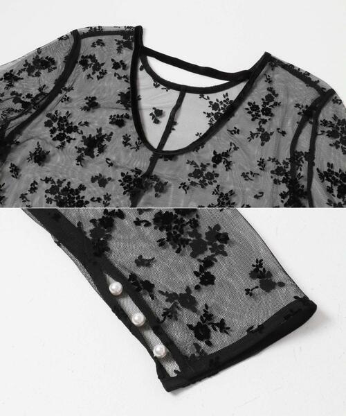 URBAN RESEARCH ROSSO WOMEN（アーバンリサーチ　ロッソ）の「kaene　フロッキーサテン2WAYドレス（ワンピース・レディース・ブラック系その他・36）」の12枚目の写真