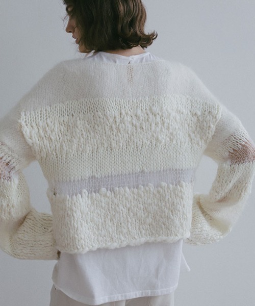 ETRE TOKYO(エトレトウキョウ)の「ヘアリーミックスニットプルオーバー(ニット/セーター・レディース・ホワイト/グレー・FREE)」の14枚目の写真