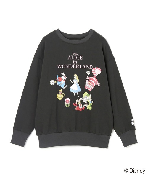 cross marche(クロスマルシェ)の「【Disney/ディズニー】ふしぎの国のアリス裏毛スウェットプルオーバー(スウェット・レディース・オフホワイト/チャコール・M/LL/L)」の19枚目の写真