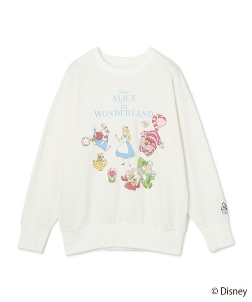 cross marche(クロスマルシェ)の「【Disney/ディズニー】ふしぎの国のアリス裏毛スウェットプルオーバー(スウェット・レディース・オフホワイト/チャコール・M/LL/L)」の20枚目の写真