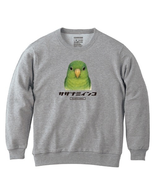 Moftique(モフティック)の「Moftique(モフティック) トレーナー スウェット 裏毛 サザナミインコ 鳥 ペット アニマル プリント トップス メンズ ユニセックス(スウェット・メンズ・ブラック/ヘザーグレー/ホワイト・M/L/XL)」の3枚目の写真