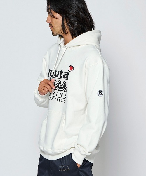 ACANTHUS(アカンサス)の「mpa4244- W-name logo hoodie ロゴパーカー(MA2726)(パーカー・メンズ・ホワイト/ブラック/ネイビー・XL/L/M/S)」の4枚目の写真