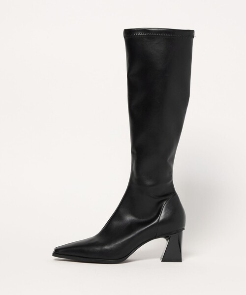 SY UNITED ARROWS(シーユナイテッドアローズ)の「<SY>スクエアストレッチ ロングブーツ60↑(ブーツ・レディース・グレー/ブラック・22cm/23cm/22.5cm/25cm/24.5cm/24cm/23.5cm)」の1枚目の写真