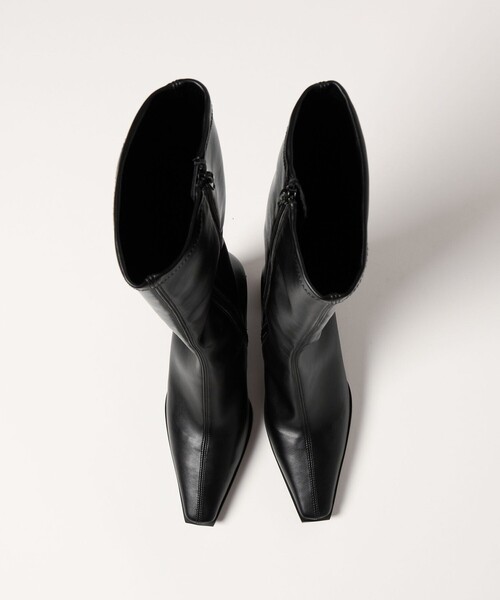 SY UNITED ARROWS(シーユナイテッドアローズ)の「<SY>スクエアストレッチ ロングブーツ60↑(ブーツ・レディース・グレー/ブラック・22cm/23cm/22.5cm/25cm/24.5cm/24cm/23.5cm)」の4枚目の写真