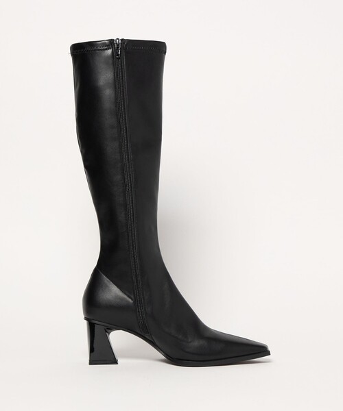 SY UNITED ARROWS(シーユナイテッドアローズ)の「<SY>スクエアストレッチ ロングブーツ60↑(ブーツ・レディース・グレー/ブラック・22cm/23cm/22.5cm/25cm/24.5cm/24cm/23.5cm)」の5枚目の写真