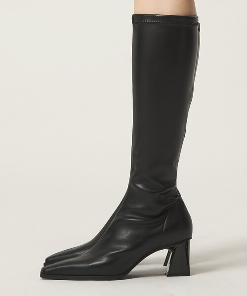 SY UNITED ARROWS(シーユナイテッドアローズ)の「<SY>スクエアストレッチ ロングブーツ60↑(ブーツ・レディース・グレー/ブラック・22cm/23cm/22.5cm/25cm/24.5cm/24cm/23.5cm)」の14枚目の写真