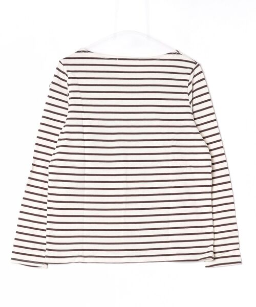 OMNES(オムネス)の「コットン長袖ボーダーTシャツ(Tシャツ/カットソー・レディース・ベージュ/ベージュ×ブラック/ホワイト×ピンク/ホワイト×ネイビー/ベージュ系その他/マルチ/ベージュ系その他2/ブラウン・M)」の9枚目の写真
