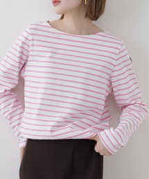 コットン長袖ボーダーTシャツ