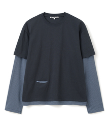 Millo Archive（ミロ アーカイブ）の「クーヘン レイヤード ロングスリーブ [ネイビー]（Tシャツ/カットソー）」