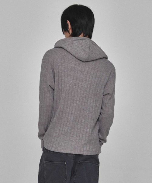 KICHUL（キチョル）の「コージーリブニットフーディー（グレー）（パーカー・レディース・その他・MEDIUM/LARGE/SMALL）」の4枚目の写真