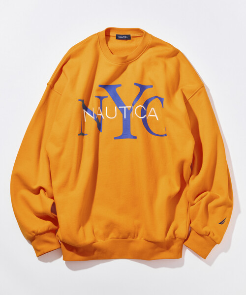 NAUTICA(ノーティカ)の「NAUTICA/ノーティカ リラックスフィット NYCロゴ クルーネックスウェット(スウェット・メンズ・オレンジ/グリーン/ブルー/ブラック/ネイビー/ライトグレー・X-LARGE/MEDIUM/LARGE/XX-LARGE)」の6枚目の写真
