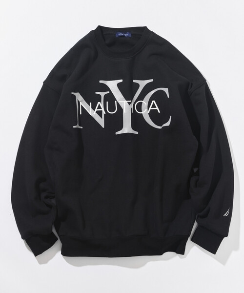 NAUTICA(ノーティカ)の「NAUTICA/ノーティカ リラックスフィット NYCロゴ クルーネックスウェット(スウェット・メンズ・オレンジ/グリーン/ブルー/ブラック/ネイビー/ライトグレー・X-LARGE/MEDIUM/LARGE/XX-LARGE)」の2枚目の写真
