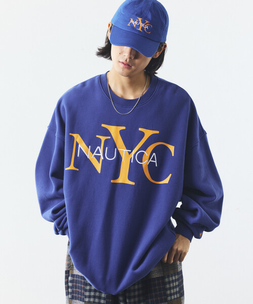 NAUTICA(ノーティカ)の「NAUTICA/ノーティカ リラックスフィット NYCロゴ クルーネックスウェット(スウェット・メンズ・オレンジ/グリーン/ブルー/ブラック/ネイビー/ライトグレー・X-LARGE/MEDIUM/LARGE/XX-LARGE)」の9枚目の写真